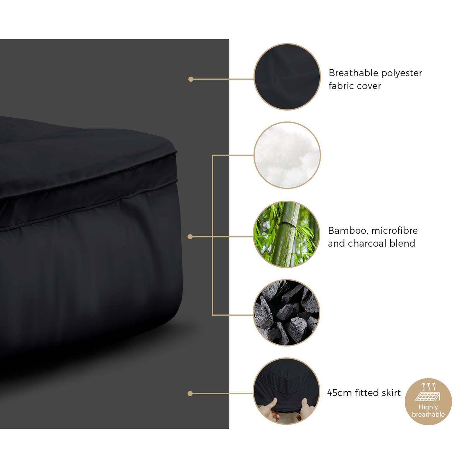 Bamboo Charcoal Mattress Topper