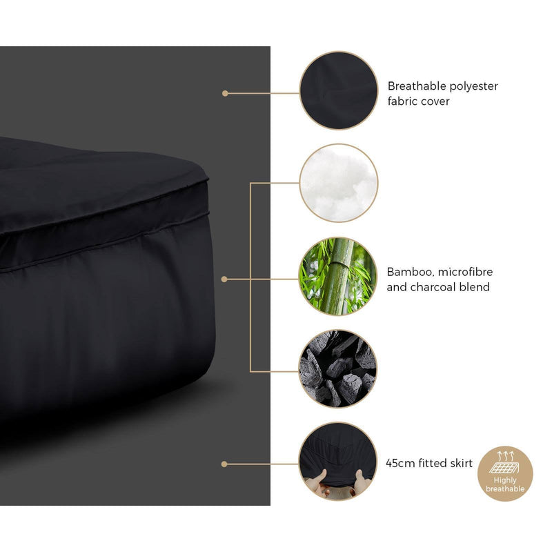 Bamboo Charcoal Mattress Topper - 70% OFF CLEARANCE