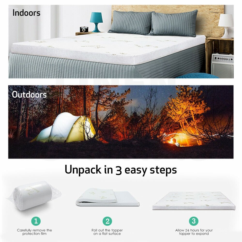 Bamboo Memory Foam Mattress Topper