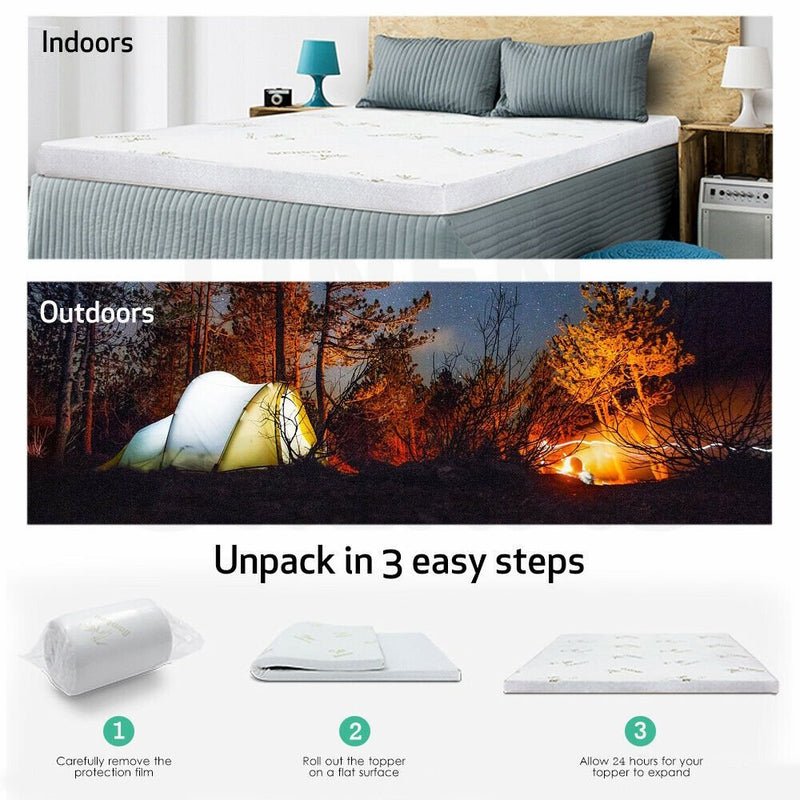 Bamboo Memory Foam Mattress Topper