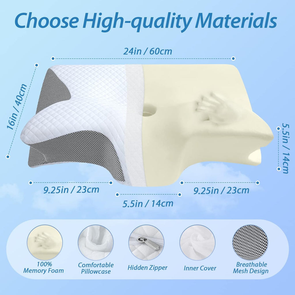 Ergonomic Memory Foam Pillow - 60% off - The Calming Co. Australia