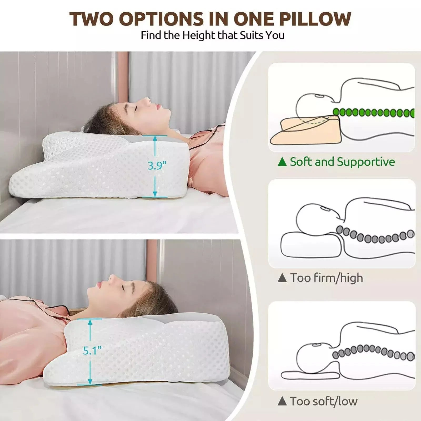 Ergonomic Memory Foam Pillow - 60% off - The Calming Co. Australia