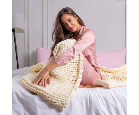 Knitted Weighted Blanket - 40% OFF SALE - The Calming Co. Australia