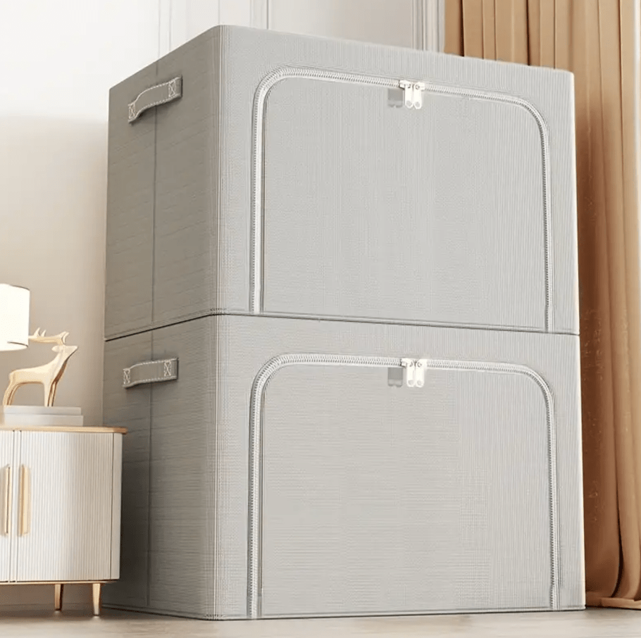 STACKABLE LINEN STORAGE BOXES - 50% OFF TODAY - The Calming Co. Australia